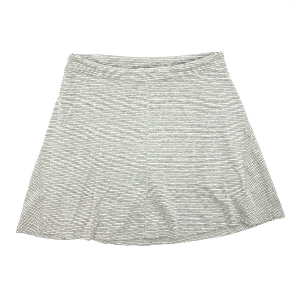 Toad&Co Pants - Toad & Co Saleena Skort Organic Cotton Gray Stripe Stretch Sz Medium